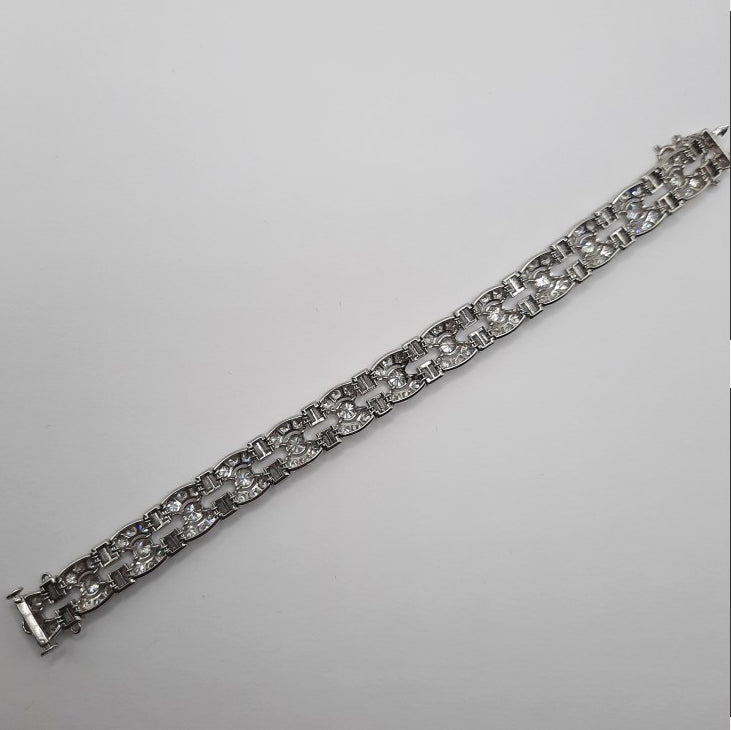 Art Deco 12cts Diamond Bracelet in Platinum