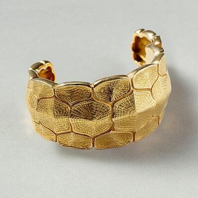 Vintage Fred Paris 18ct Yellow Gold Bangle Bracelet