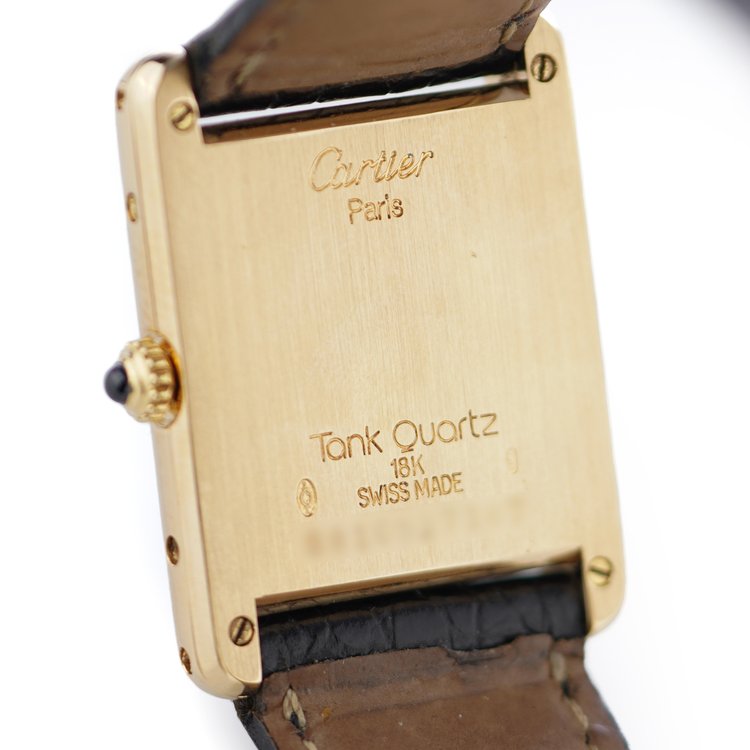 Ladies 18ct yellow gold Cartier Tank quartz Watch