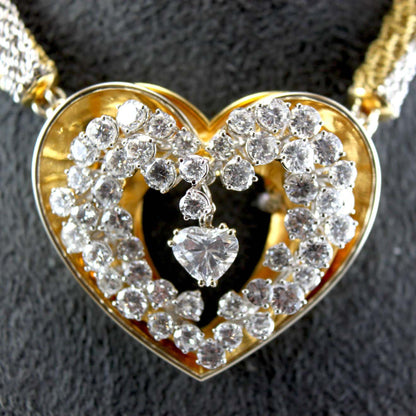 Diamond and 18ct Gold Heart Pendant by ME Riedel