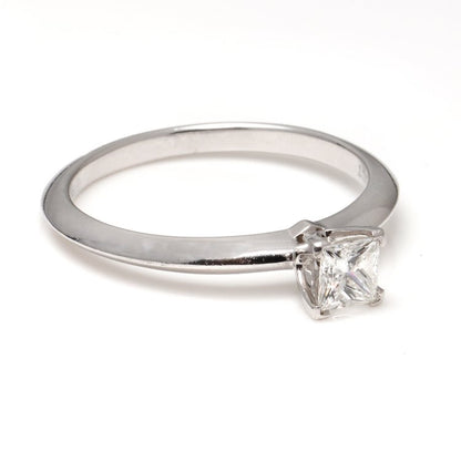 Tiffany and Co Princess Cut Diamond Solitaire Engagement Ring in Platinum