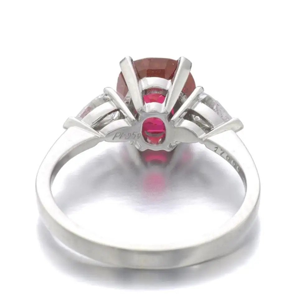 Certified Natural 2.4ct Burma Ruby and Diamond Ring by Gubelin