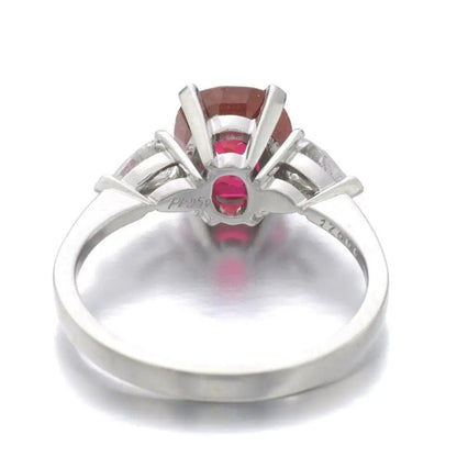 Certified Natural 2.4ct Burma Ruby and Diamond Ring by Gubelin