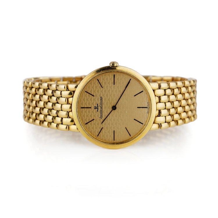 Vintage Jaeger LeCoultre 18ct Yellow Gold Ultra-Thin Quartz Watch