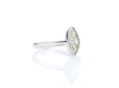 Marquise Cut Diamond and Platinum Ring; set with a 0.81 carat marquise brilliant cut diamond. Comes with GIA certificate
