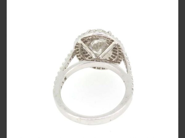 Diamond Halo Cluster Ring, 2.32 carats, 18ct White Gold