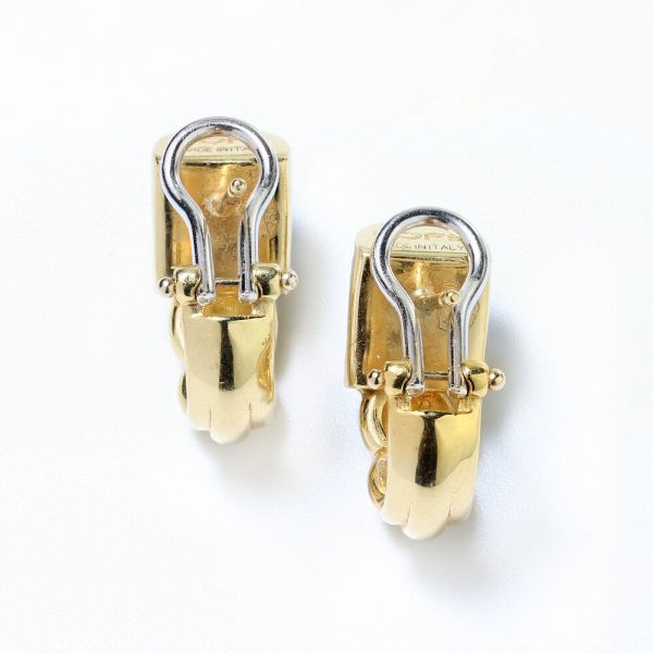 Vintage Fope 1.36ct Diamond Set 18ct Yellow Gold Earrings, Circa 1990s