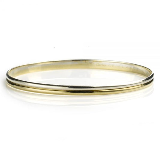 18ct Gold Reeded Bangle