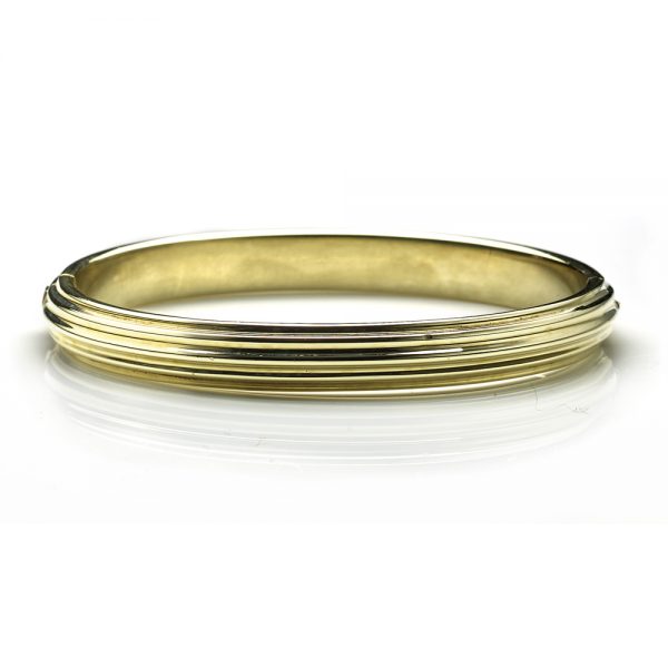 Vintage Reeded Gold Bangle