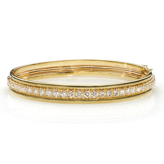 Diamond Set Gold Bangle