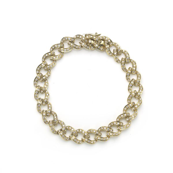 Diamond Set Curb Link Bracelet