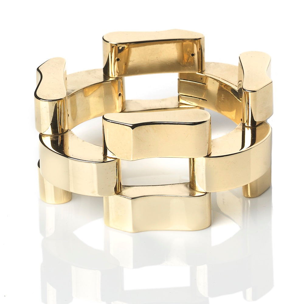 Vintage Italian Fancy Link 14ct Gold Bracelet
