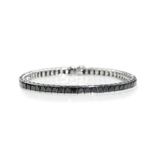 Black Diamond Set Line Bracelet