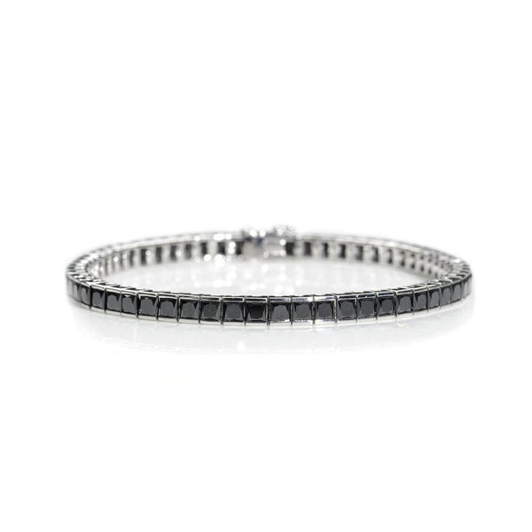 Black Diamond Set Line Bracelet