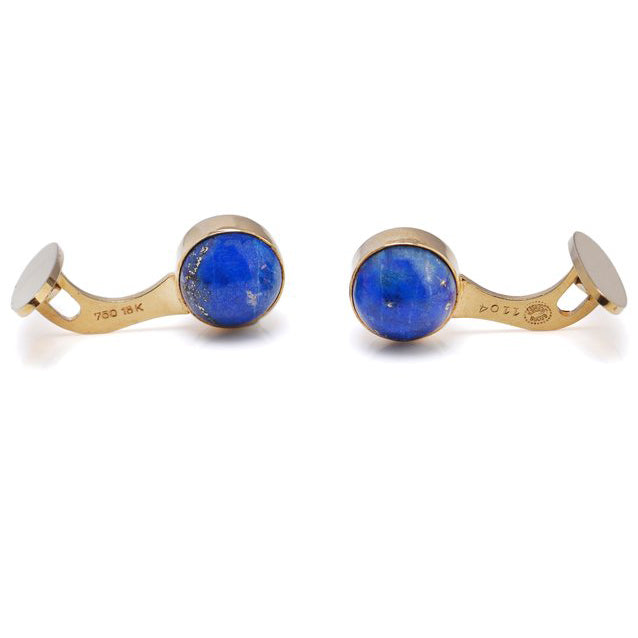 Vintage Georg Jensen Gold and Lapis Lazuli Cufflinks