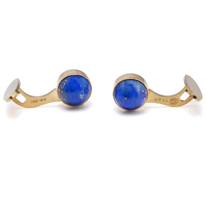 Vintage Georg Jensen Gold and Lapis Lazuli Cufflinks