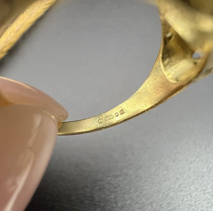 Sapphire And Diamond Triple Daisy Ring In 18 Carat Yellow Gold