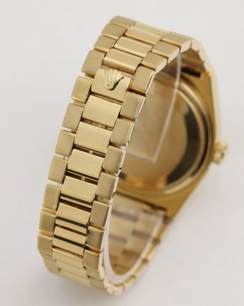 Vintage Rolex Day Date 18ct Yellow Gold 36mm Oyster Quartz 19018 Bracelet Watch, with Rolex box, Circa 1979