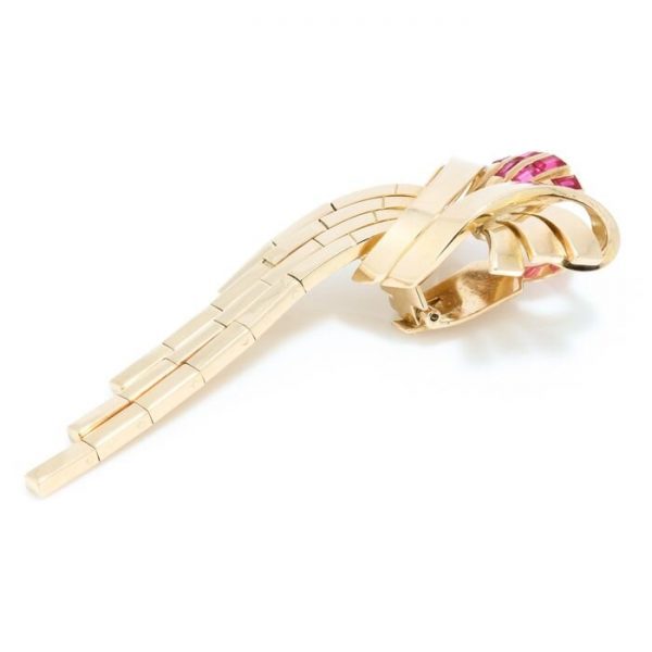 Vintage 18ct Yellow Gold Drop Earrings with Rubies