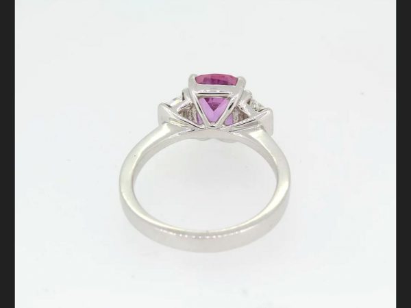 Natural Pink Sapphire and Diamond Ring, gemstones totaling 2.64 carats