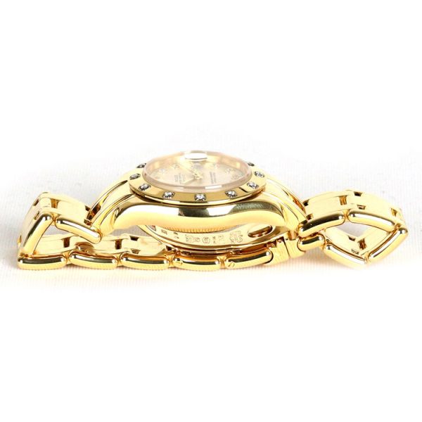 Rolex Lady Oyster Perpetual Datejust Pearl Master 18ct Yellow Gold 29mm Automatic Watch with Diamond Bezel, ref 80319, silvered dial with diamond set hour markers, factory set diamonds to the 18ct yellow gold bezel, 18ct yellow gold bracelet with a single deployment clasp