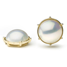 Mabé Pearl Gold Earrings