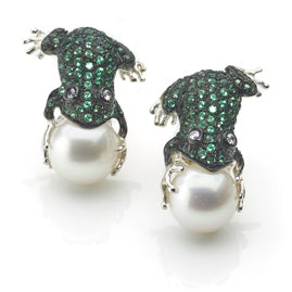 Emerald Green 'Frog Prince' Earrings