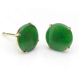 Jadeite Jade Gold Earrings