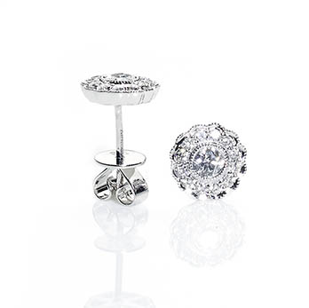 Diamond Cluster Earrings