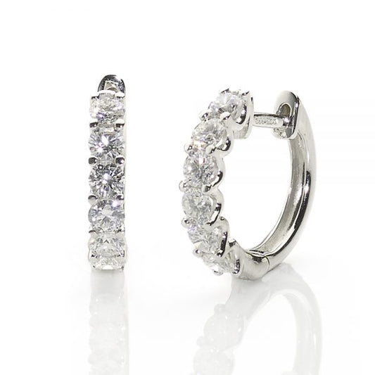Diamond Set Hoop Earrings