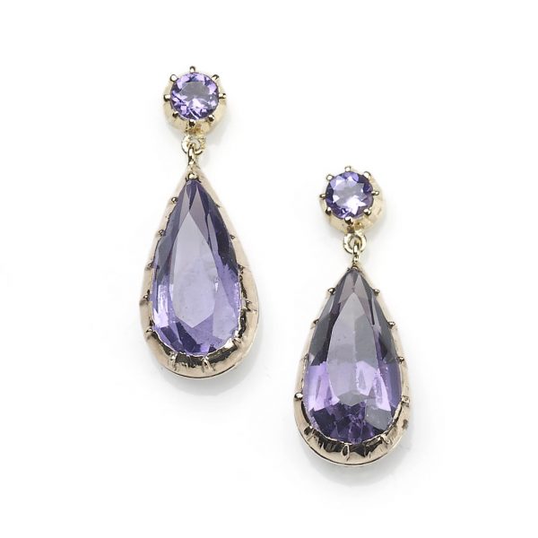 Amethyst Drop Earrings February birthstone