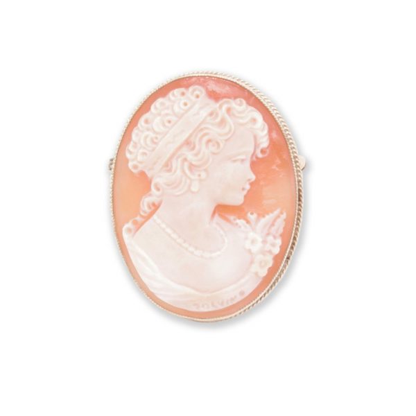 vintage cameo brooch