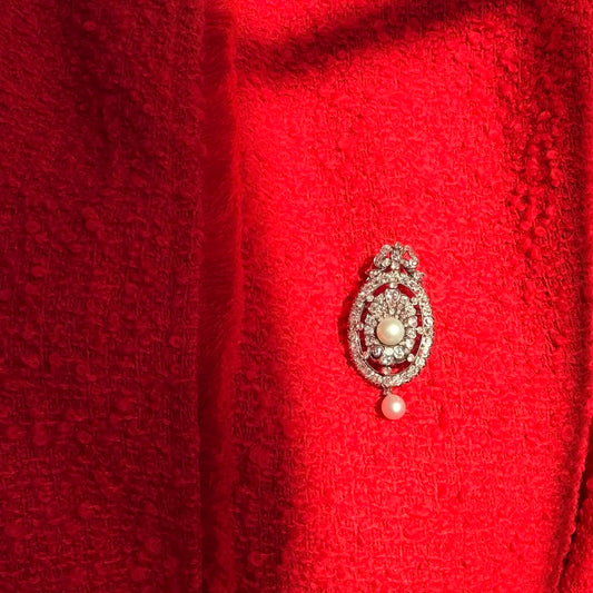 Victorian 15 Carat Gold And Silver Diamond And Pearl Pendant