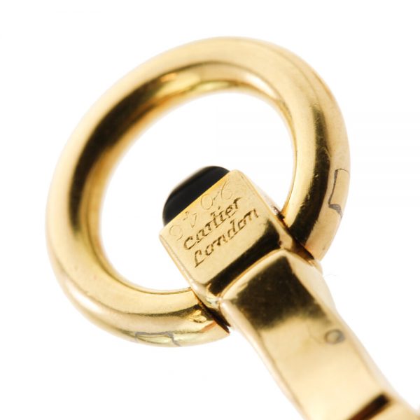 Cartier Vintage 18ct Yellow Gold Cufflinks with Onyx, Circa 1970s