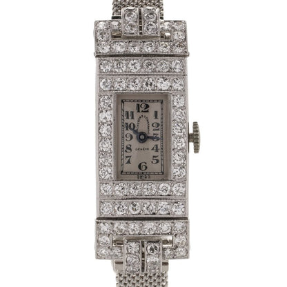 Antique Vacheron Constantin 3.60ct Diamond Cocktail Watch in Platinum