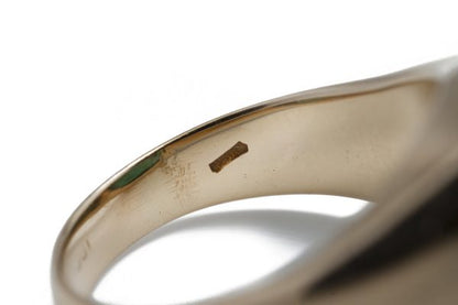 Vintage Emerald and 18ct Yellow Gold Signet Ring