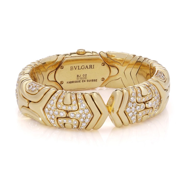 Bvlgari Alveare 18ct Yellow gold and Diamond Bracelet Watch, 5.20 carat total