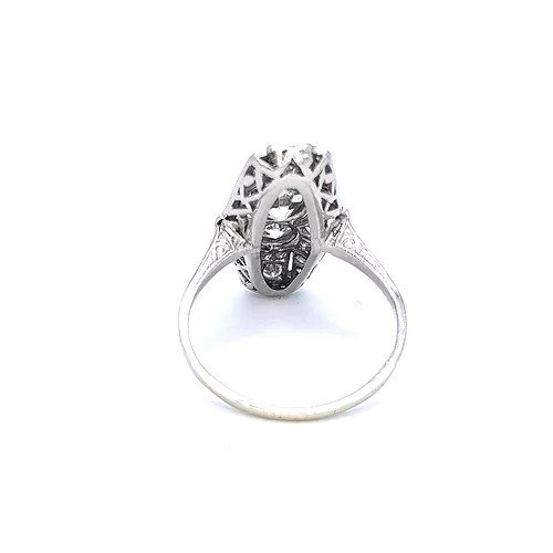 Art Deco Diamond and Platinum Plaque Ring