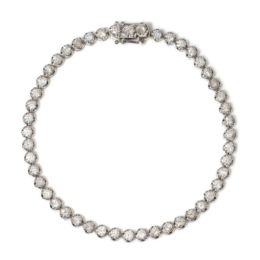 3ct Diamond Tennis Bracelet in 18ct White Gold; 18ct white gold tennis bracelet set with 48 round brilliant-cut diamonds totalling 3.00 carats