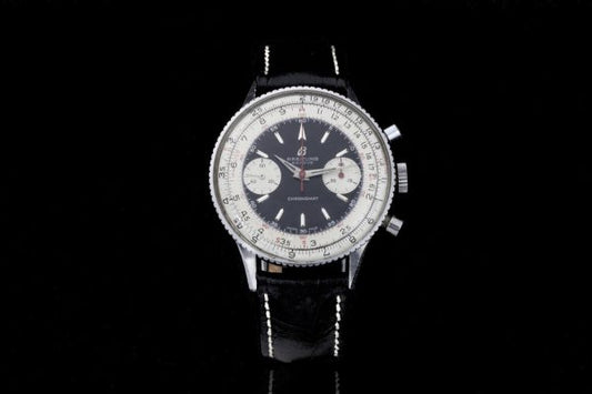 Vintage Breitling Chronomat 37mm Stainless Steel Chronograph, Ref 217012, silver dial with applied hour markers and steel hands, indicating hours, minutes, small seconds, chronograph seconds, and 45 minute counter, Venus 175 chronograph movement, Circa 1960s