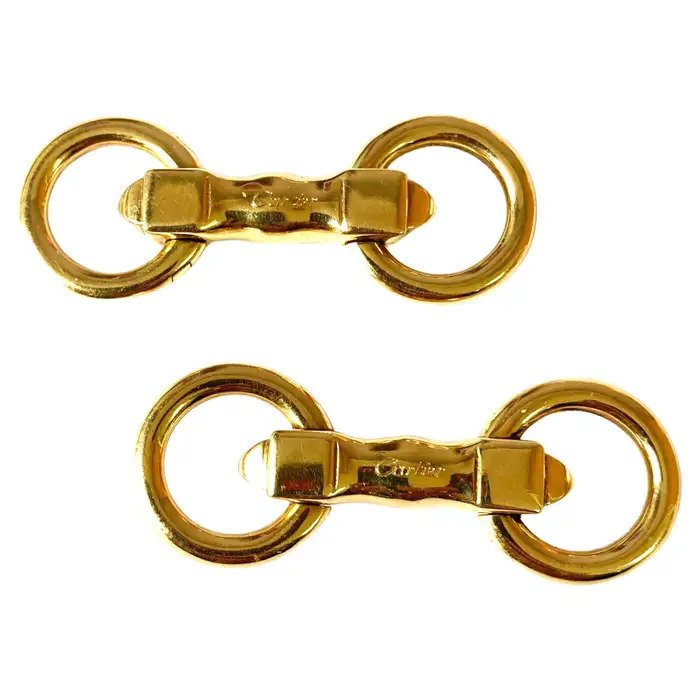 Vintage Cartier 18ct Yellow Gold Cufflinks, Circa 1980s
