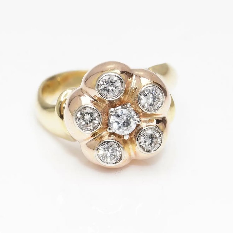 Boucheron Diamond Cluster Ring in 18ct Bi Colour Gold