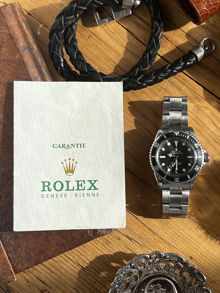 Vintage Rolex Submariner Mark I Watch in Original Condition, "No Date" Ref 5513 - 1977