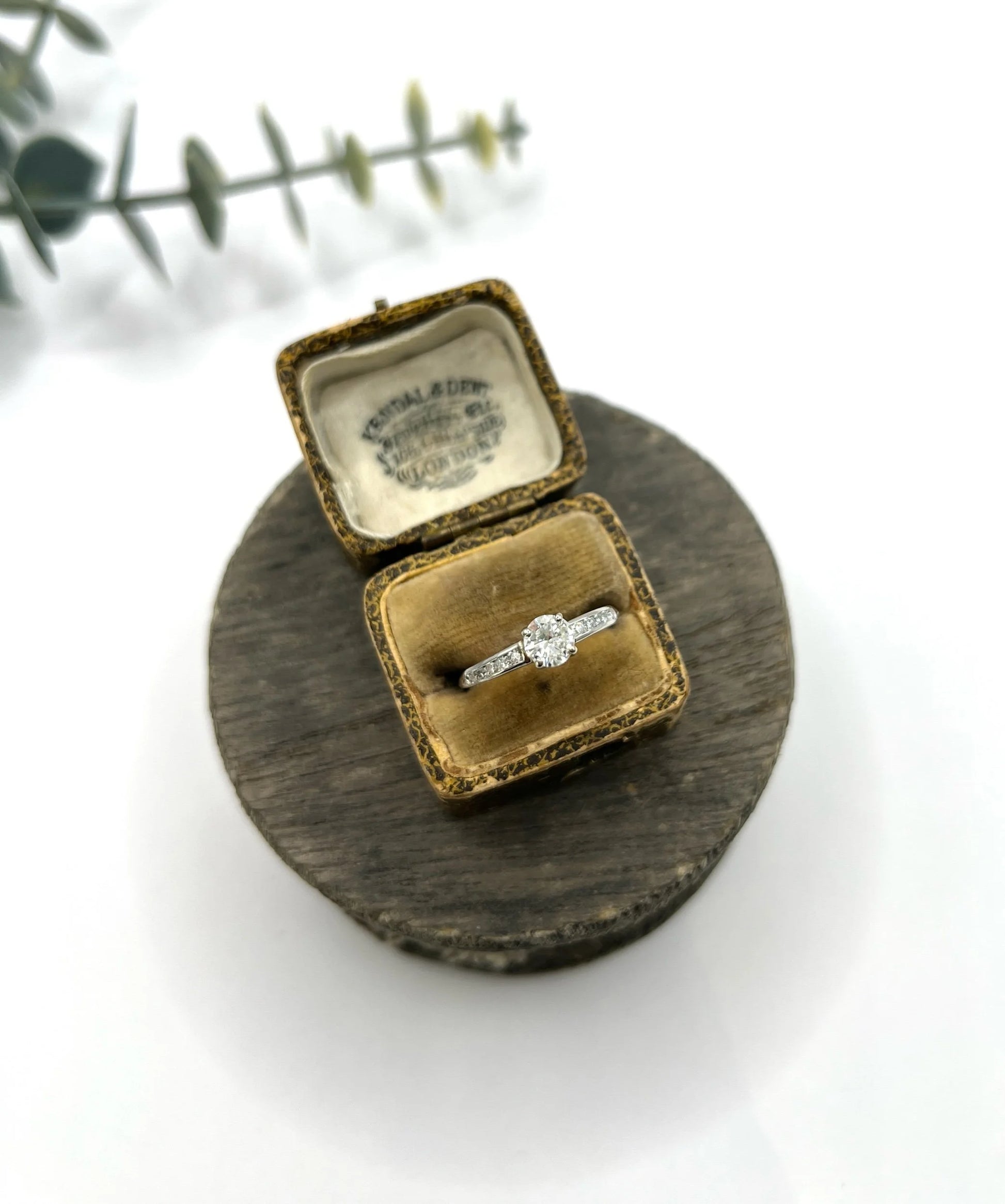 Vintage Platinum 0.50 Carat Diamond Engagement Ring, Circa 1940