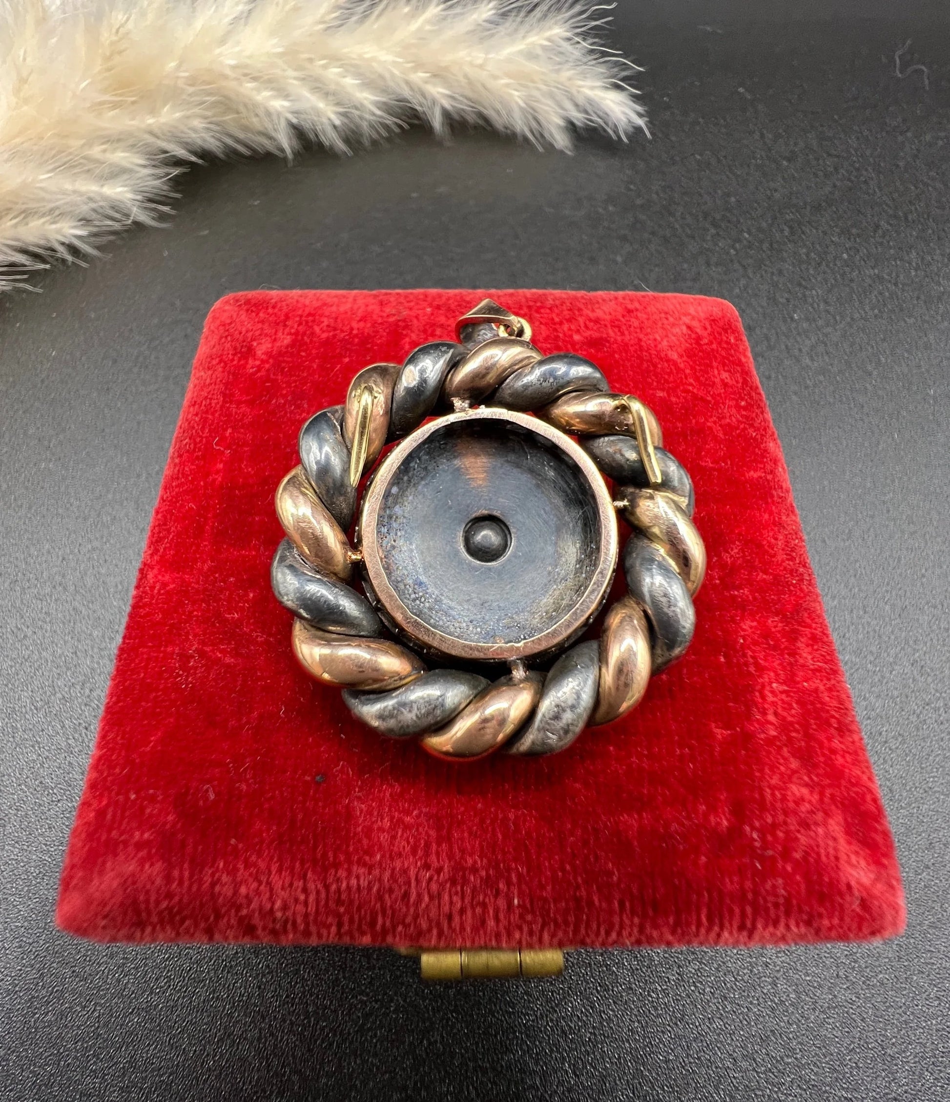 Victorian 18 Carat Yellow Gold and Platinum Diamond Catherine Wheel Pendant