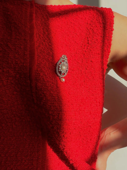 Victorian 15 Carat Gold And Silver Diamond And Pearl Pendant