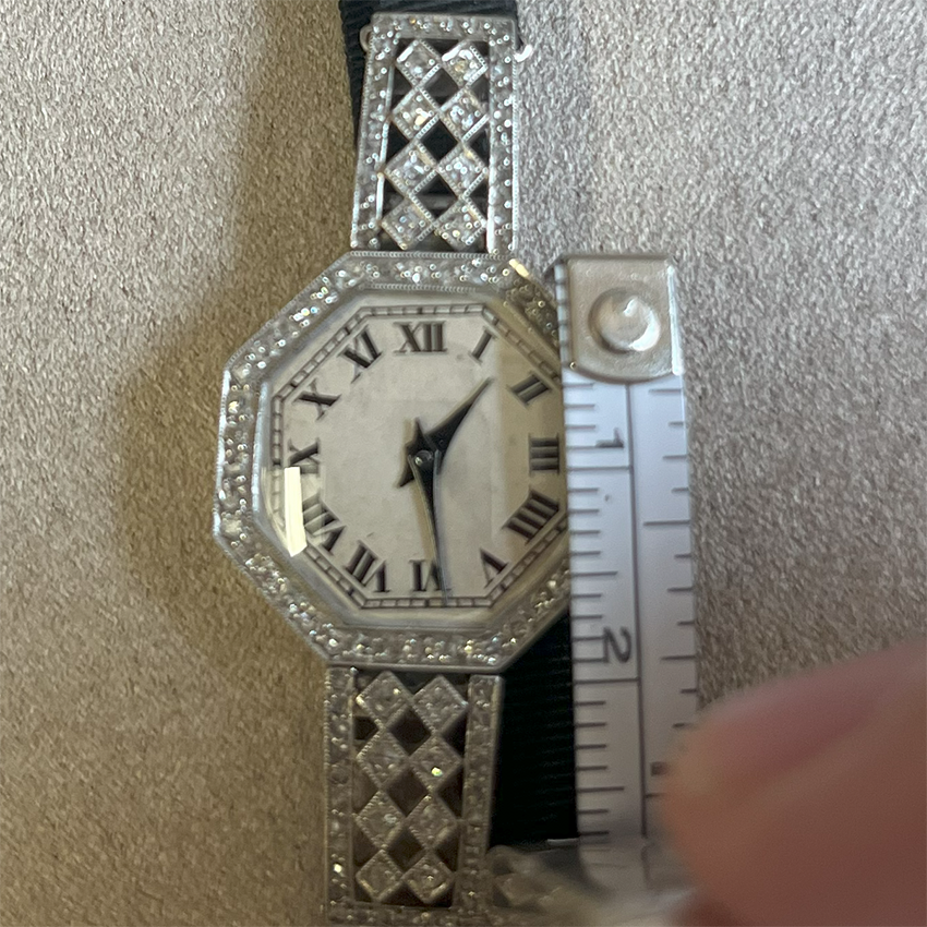 Art Deco Diamond Platinum Quartz Cocktail Watch, Circa 1920