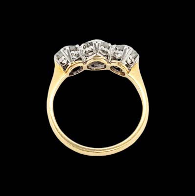 Edwardian Antique Diamond Trilogy Engagement Ring, 2.85 carats