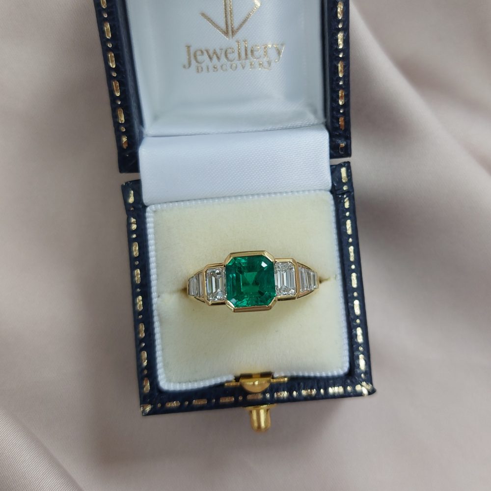 2ct Colombian Emerald and Diamond Ring