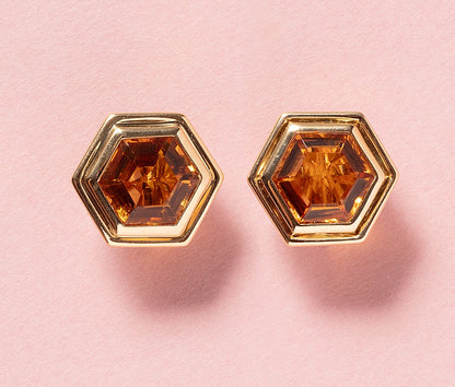 Bvlgari 18ct Gold & Citrine Earrings
